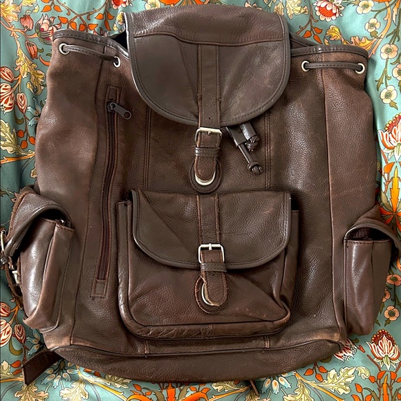 Handbags - Vintage Leather Backpack Genuine Cowhide Leather